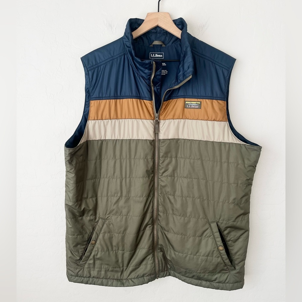 LL Bean color blocker puffer vest XXL tall - Picture 5 of 10